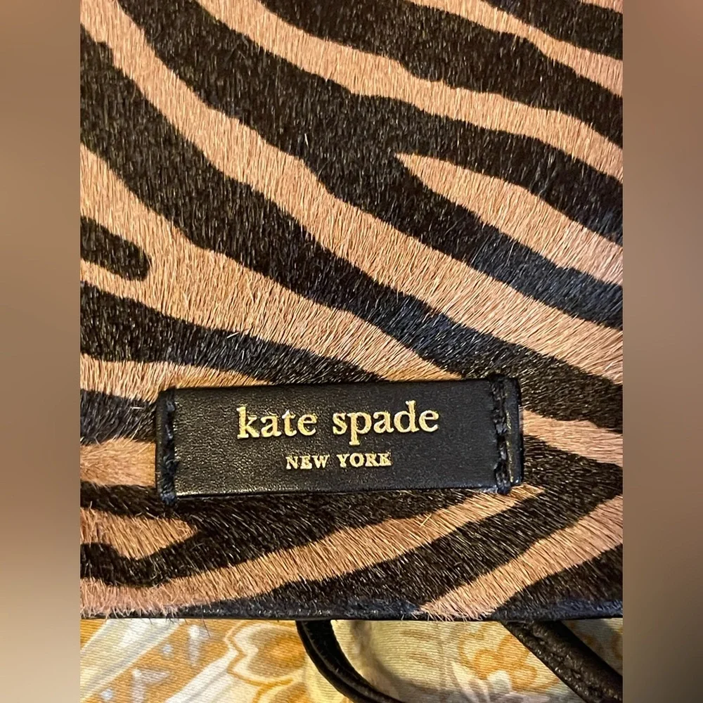 Kate Spade Calf Hair Leather Pink Suede Clutch Handbag - Picture 3 of 7